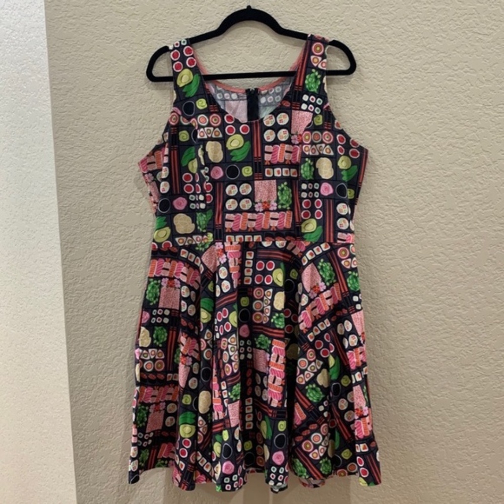 Heart of Haute Sushi Print Dress Plus Size